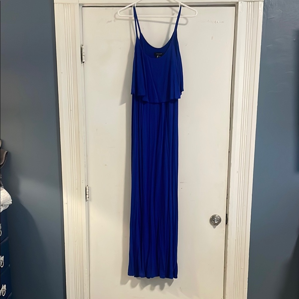 Atmosphere Blue Spaghetti Strap Gown for Weddings
